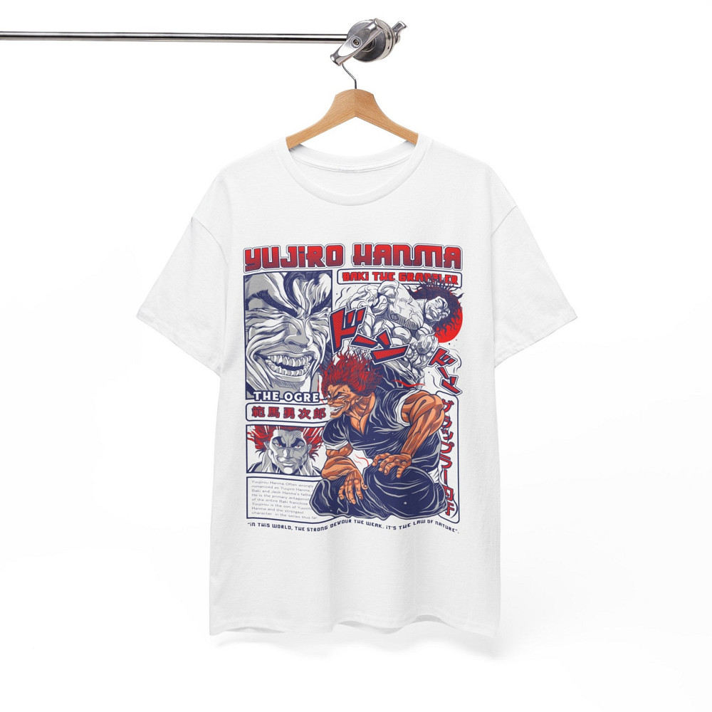 Футболка чоловіча з аніме принтом Бакі Грапплер Гйм Воркоут оверсайз (S/M/L) Чорний AnimeJ0007 Дніпро - фото 7