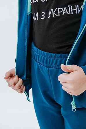 Костюм спортивный для мальчиков, морская волна, топ Крохатушка одяг Киев