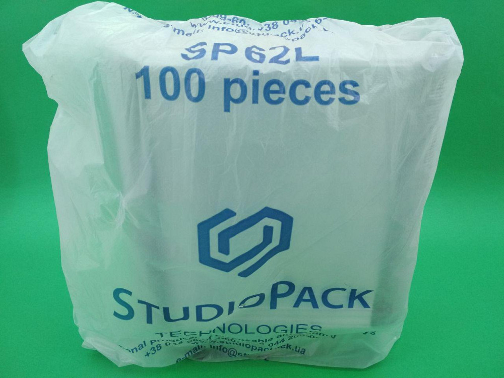 Контейнер из пищевой алюминиевой фольги прямоугольный 900 мл SP62L100 штук (1 пачка) Харьков - изображение 3