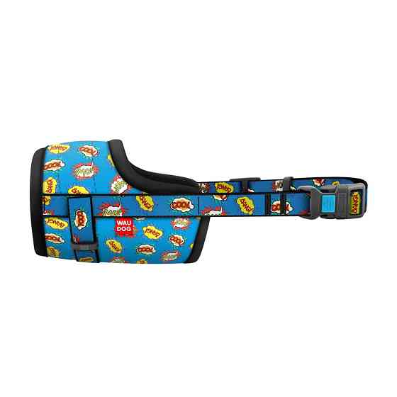 Намордник для собак WAUDOG Nylon, малюнок "ВАУ", пластиковий фастекс, розмір No4, О 35-43 см Вінниця