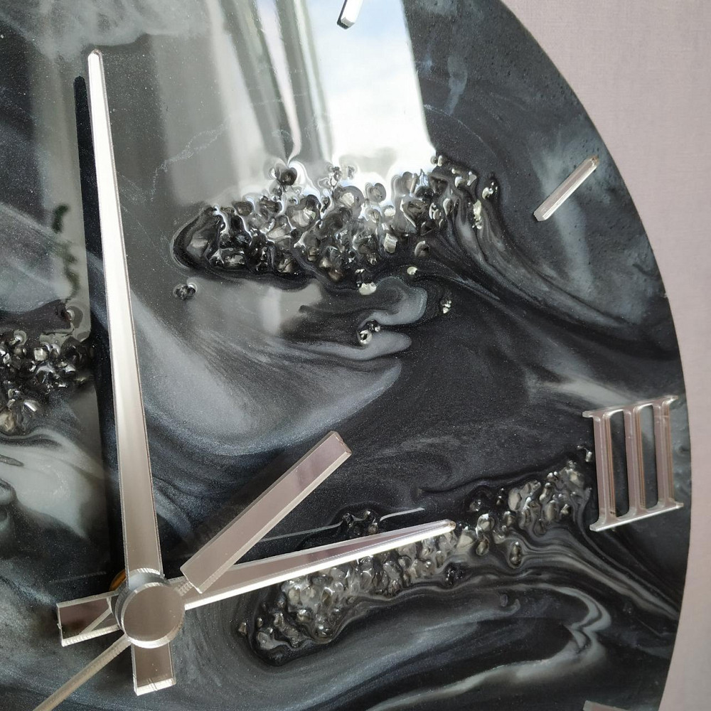 Настінний годинник з епоксидної смоли ручної роботи Дніпро - фото 6