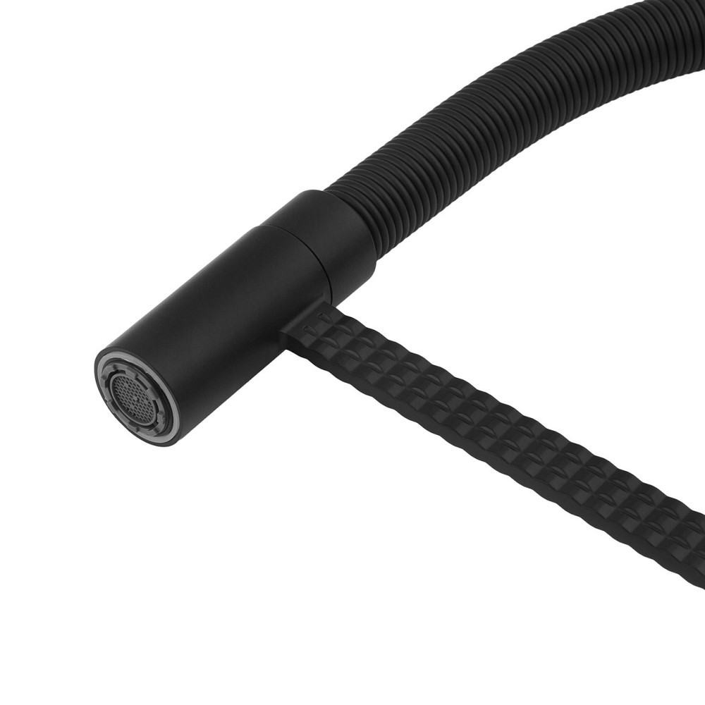 Змішувач для кухні з гнучким виливом Kroner KRP Ersel - SCH03999 чорний Київ - фото 8