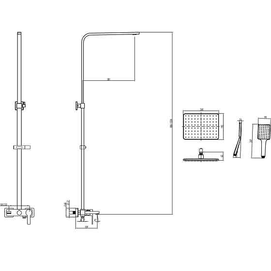 Corso Душевая система Bilancino с картриджным смесителем CORSO (9610400) Киев
