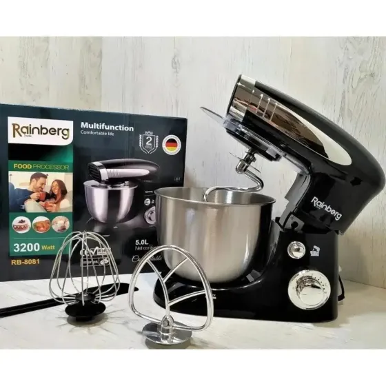 Тестомес 3200Вт. Rainberg 8081 планетарный комбайн Коломия