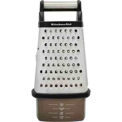 Терка KitchenAid Universal чотирьохстороння з контейнером, чорна (KQG300OSOBE) Вінниця