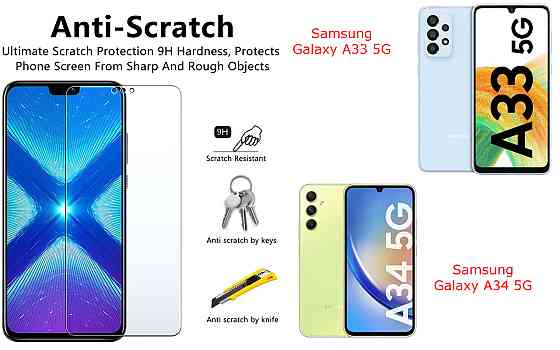 Защитное стекло NeoGlass для Samsung Galaxy A33 5G, Galaxy A34 5G – ультрапрозрачное и устойчивое Киев