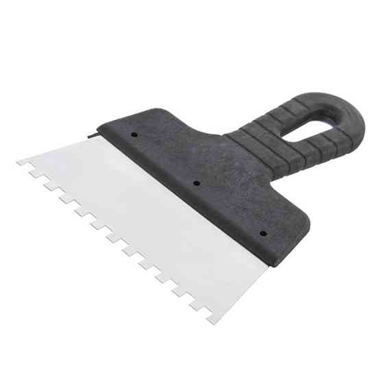 Шпатель із нержавіючої сталі, 150 мм, зуб: 6×6 мм INTERTOOL KT-2156 Київ