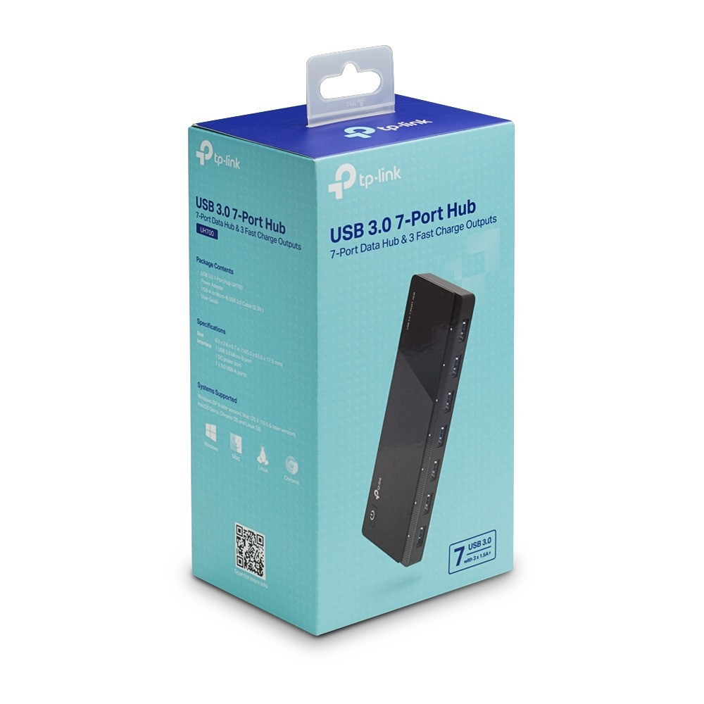 Концентратор USB3.0 TP-Link UH700 Black 7хUSB3.0 Чорний Харків - фото 6