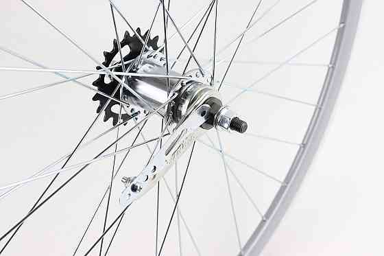 Колесо 28" заднє, обід "крапля" алюмінієвий, втулка ХВЗ черв'якова 14Gх36H, крепл. гайка, сіре Київ