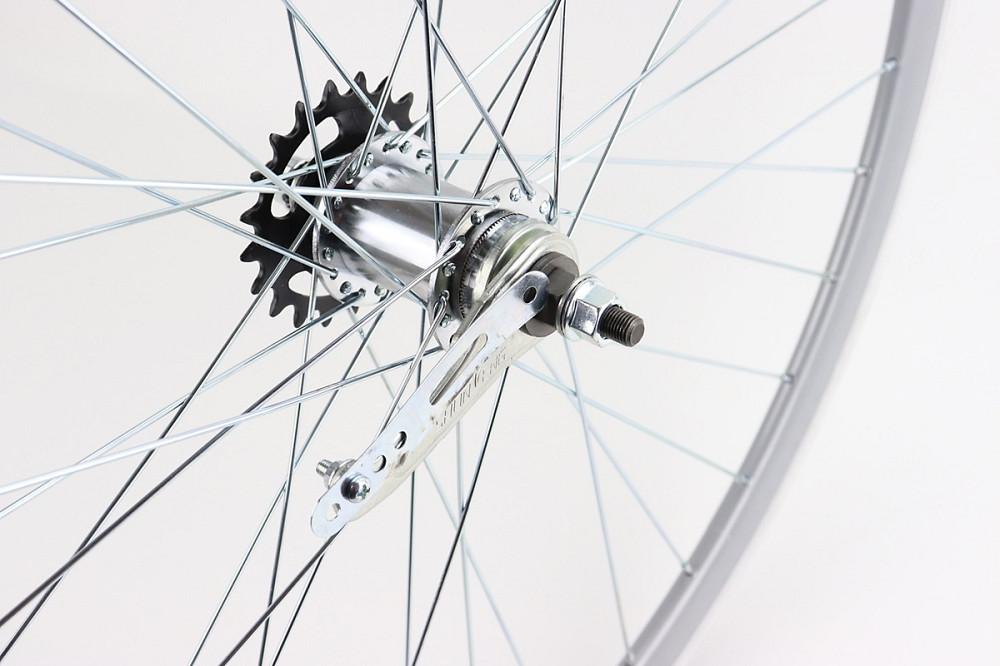 Колесо 28" заднє, обід "крапля" алюмінієвий, втулка ХВЗ черв'якова 14Gх36H, крепл. гайка, сіре Київ - фото 4