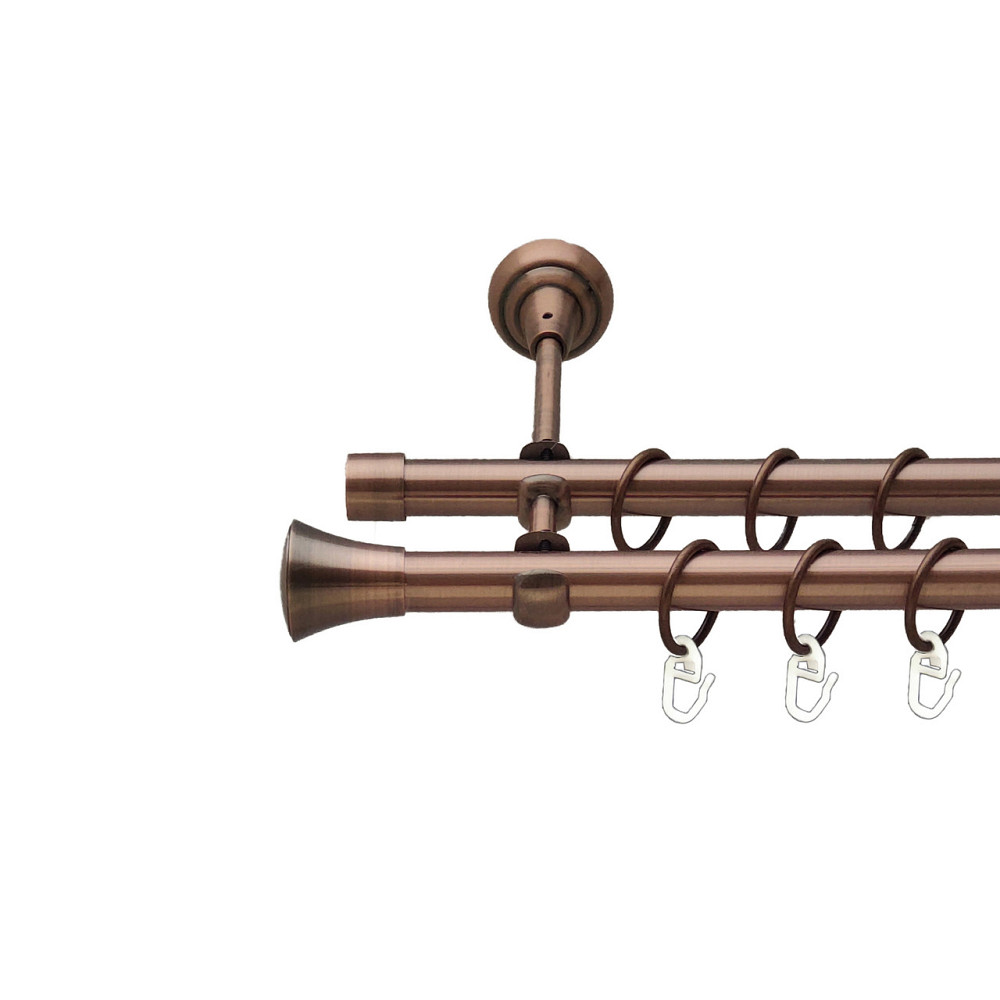 Карниз Orvit Принц металевий дворядний відкритий Мідь 19\19 мм 200 см (00-00012124) Львов - изображение 1