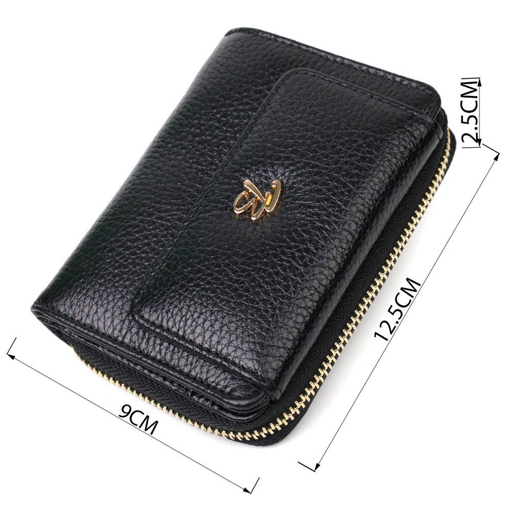 Стильный женский кошелек с вместительной монетницей на молнии из натуральной кожи Tony Bellucci 22012 Черный Киев - изображение 9