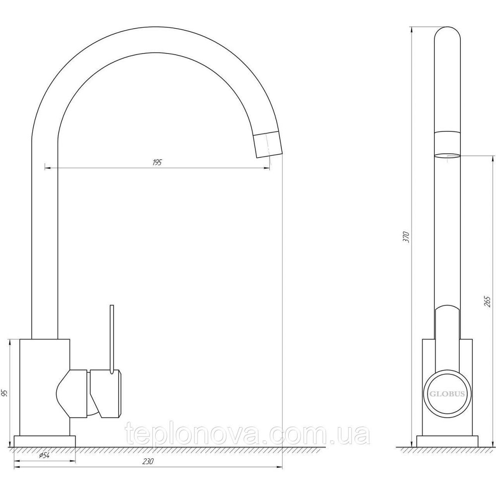 Смеситель для кухни Globus Lux WIEN SUS2-203S Черновцы - изображение 3