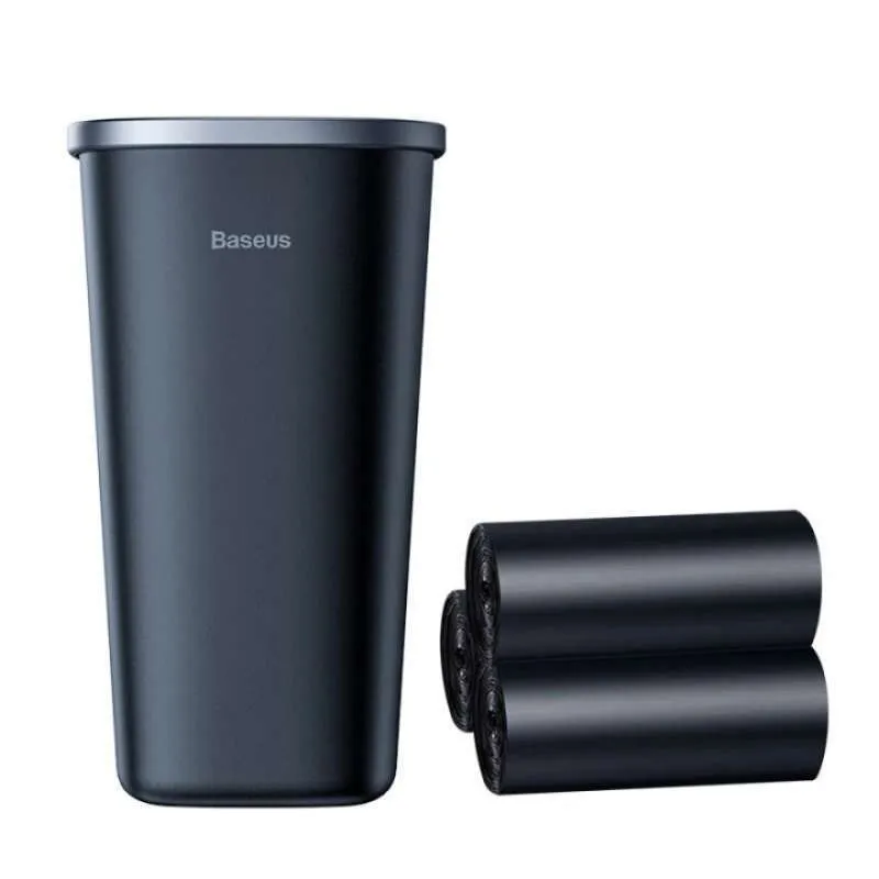 Автомобільний сміттєвий контейнер Baseus Dust-free Vehicle-mounted Trash Can（TrashBag 3 roll/90）Black Ковель - фото 1
