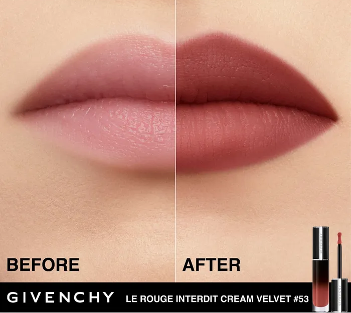 Рідка помада для губ Givenchy (Живанці) Le Rouge Interdit Cream Velvet Lipstick 53 Brun Delicate Слов'янськ - фото 3