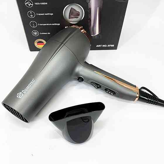 Фен для об'ємної укладки Domotec, Професійний фен для роботи з режимом іонізації XD-69 Івано-Франківськ