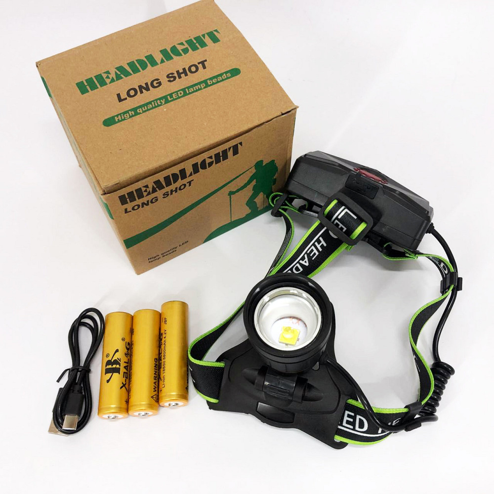 Фонарик диодный налобный Bailong, Водонепроницаемый фонарик, Надежный налобный фонарь на лоб KW-19 Львов - изображение 5