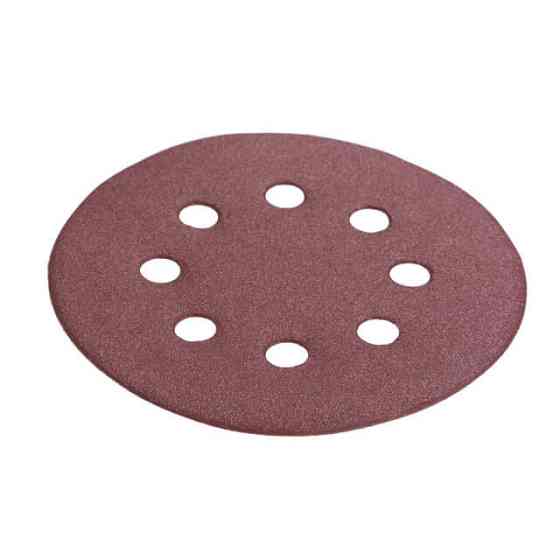 Круг наждаковий на липучці з отворами 125 мм, папір клас С, щільність 140 г/м², К240, 5 од. Львов