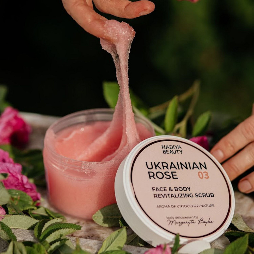 Відновлювальний скраб для обличчя та тіла Ukrainian Rose 200 мл Київ - фото 3