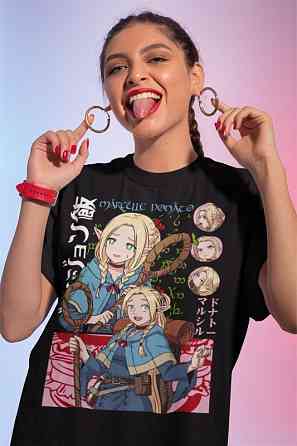 Футболка для хлопчика з аніме принтом Аніме Вінтаге Лаіос Тоуден оверсайз (зріст від 165 до 180) Чорний AnimeJ0392m Дніпро