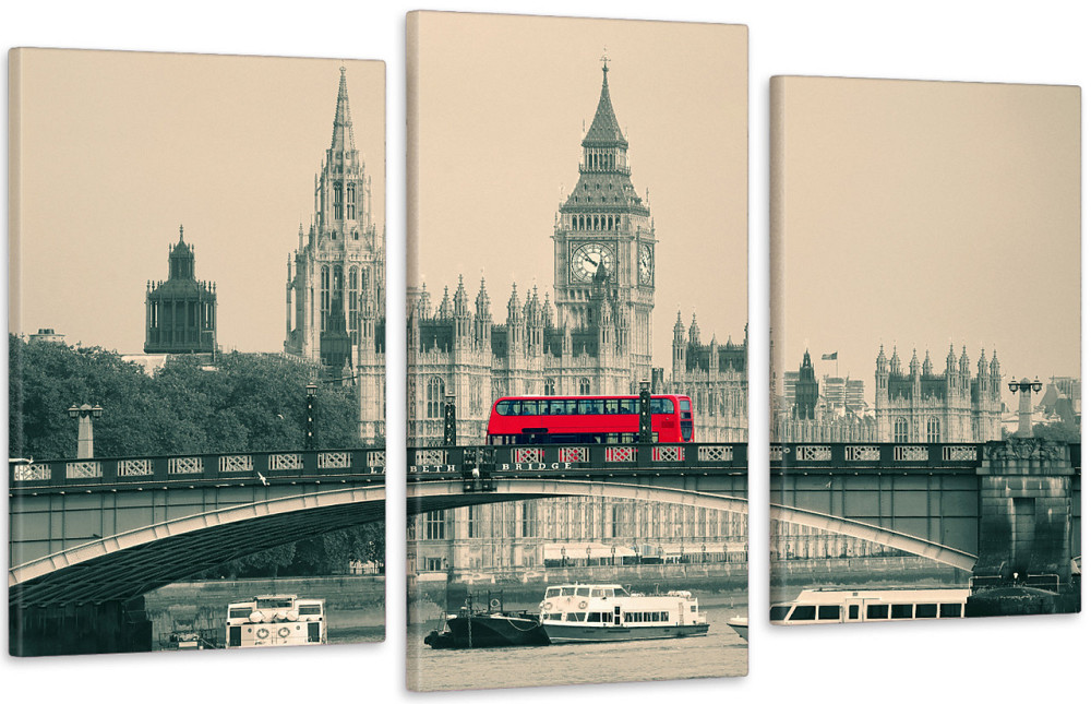 Модульная картина в гостиную / спальню  Велика Британія Art-597_3 70x130 см Киев - изображение 1