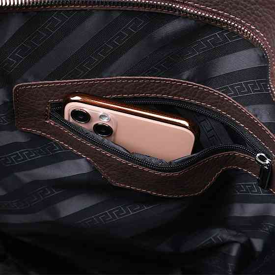 Шкіряна матова жіноча сумка Коричневий (SHVIGEL) Київ