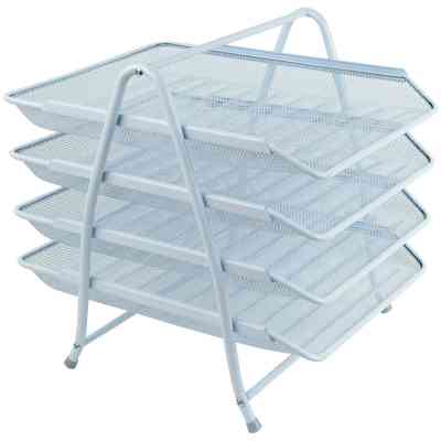 Лоток для паперів Axent горизонтальний 4-в-1, металевий, білий (2129-21-A) Вінниця