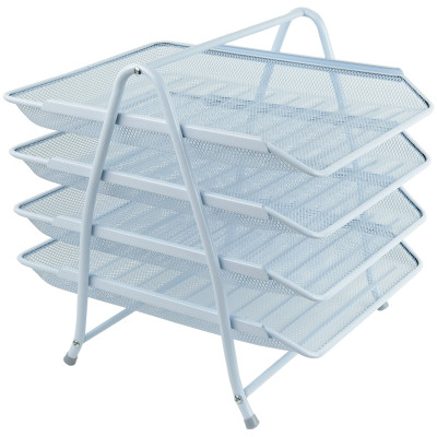 Лоток для паперів Axent горизонтальний 4-в-1, металевий, білий (2129-21-A) Вінниця - фото 1