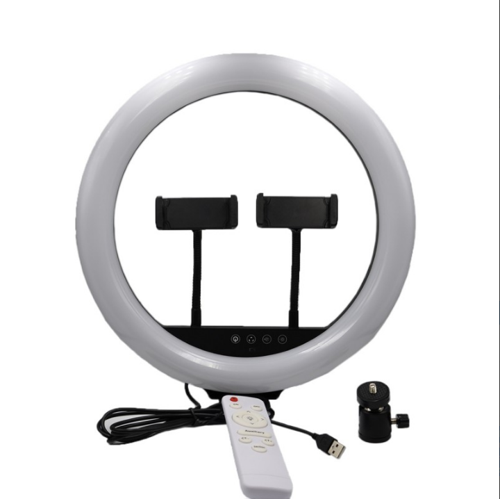 Кільцева LED лампа 26 см з тримачем для телефону, гнучкою ніжкою, регулюванням світла та пультом керування Одеса - фото 3
