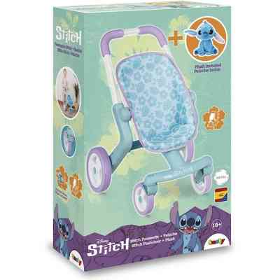 Коляска для кукол Smoby Стич. Прогулка с поворотными колесами и мягкой игрушкой (7600251225) Вінниця