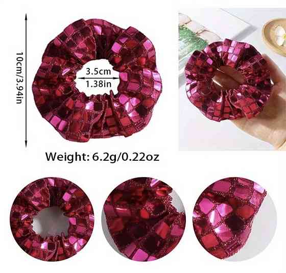 Гумка для волосся срібляста Червоний Смела