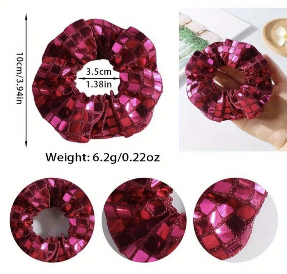 Гумка для волосся срібляста Червоний Смела - изображение 2