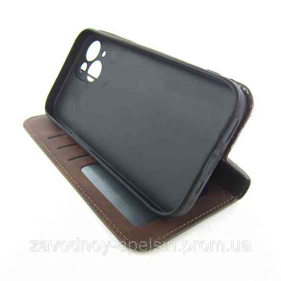 Чехол книжка iPhone 15 Защита камеры (коричневый) Одесса