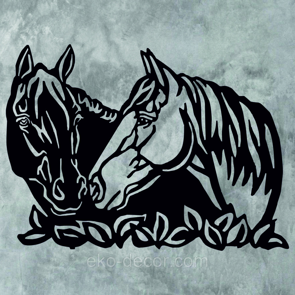 Декоративное настенное Панно «Коні»  Декор на стену 70*52 см, Черный Киев - изображение 6