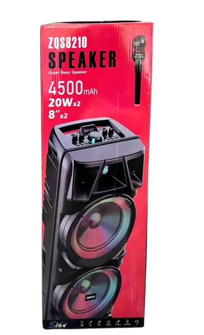 Колонка музыкальная портативная Bluetooth ZQS8210, 40Вт, 2 динамика, FM-радио, LED, USB, TF, AUX Одесса - изображение 7