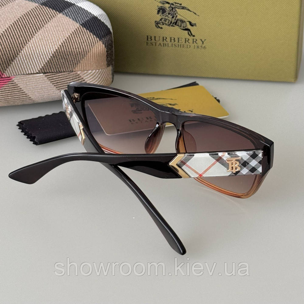 Женские брендовые солнцезащитные очки Brb (3399) коричневые Киев - изображение 3