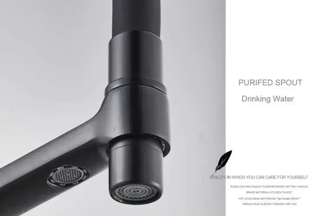 Змішувач для кухні з під'єднанням під фільтр MIXXUS PREMIUM BAROLO 021 чорний з підставкою (MI5927) Чернівці - фото 5