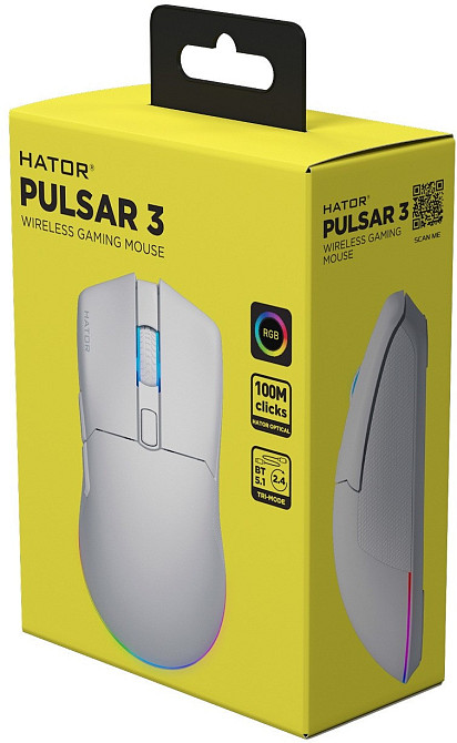 Миша бездротова Hator Pulsar 3 Wireless White (HTM631) ( Білий ) Харків - фото 2
