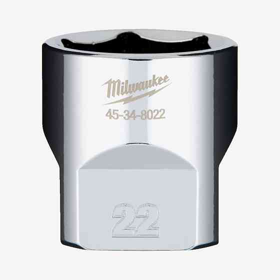 Головка хромована метрична 3/8'' MILWAUKEE, 22мм Одеса