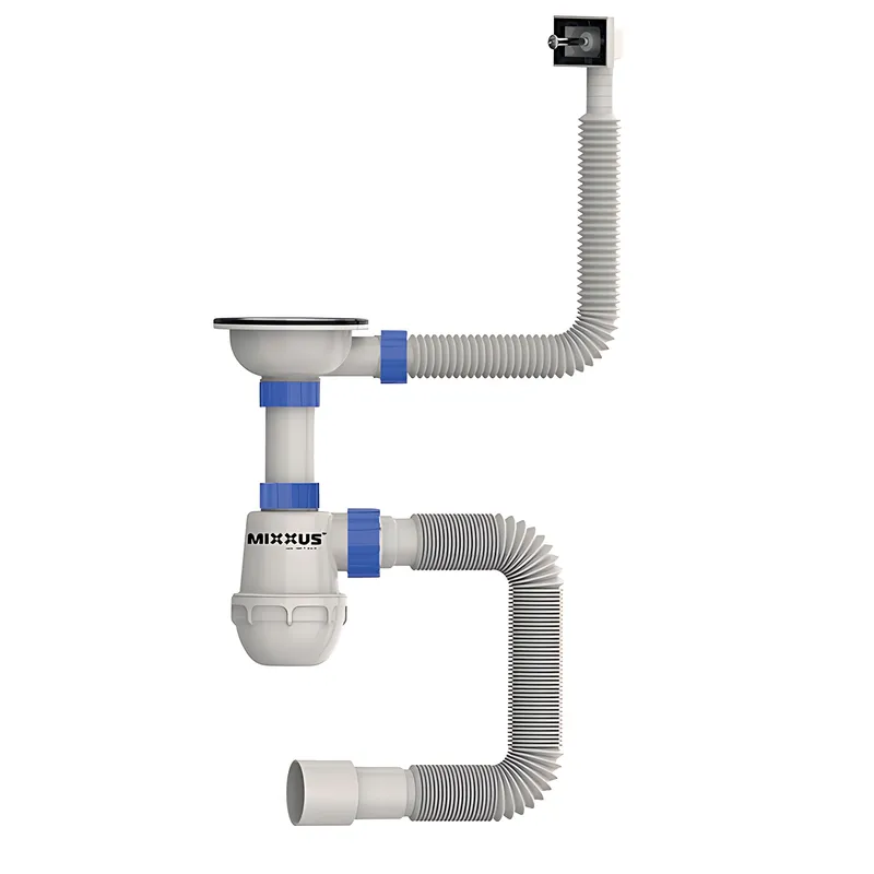 Сифон для кухні Mixxus SK-02-A 3 1/2"x40 з нержавіючою сіткою, гнучким прямокутним переливом (MI819 ( 19077 ) Харків - фото 1