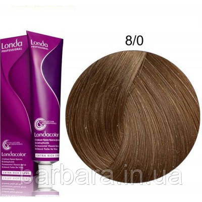Краска для волос Londa Сolor Permanent Professional 8/0 светлый блонд Киев - изображение 1