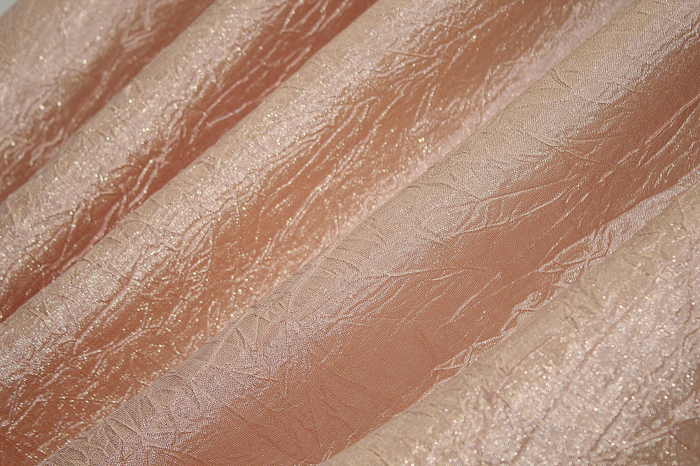 Кухонные шторы VR-Textil № 073к с ламбрекеном и подхватами персиковый с серым 260х170 см (52-0101) Киев - изображение 6