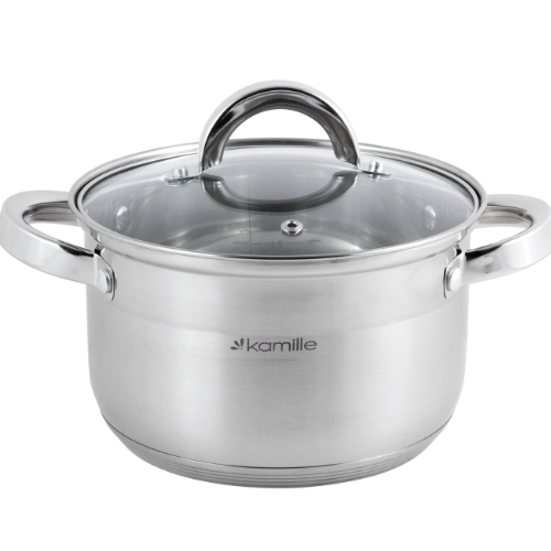 Набір каструль 10 предметів (ківш 2,1л/каструлі 2,1/2,9/3,9/6,5л) нержавіюча сталь 5633S KAMILLE Житомир - изображение 6