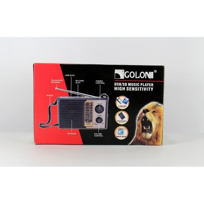 Радіоприймач Golon RX-F10 (0829) з акумулятором, USB, SD, FM/AM/SW, динаміком і антенoю Одеса - фото 2