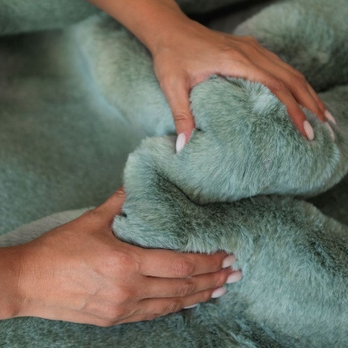 Килимок для підлоги еко-хутро Tweed 75*150см м'ятний Дариана Житомир - изображение 4