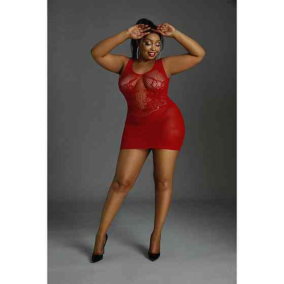 Сукня-бодістокінг Moonlight Plus Model 08 XL-XXXL Red Sex Aura Київ