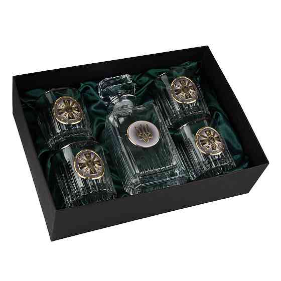 Набір для віскі "Розвідка ЗСУ" 5 предметів Boss Crystal, графін + 4 келиха Рівне