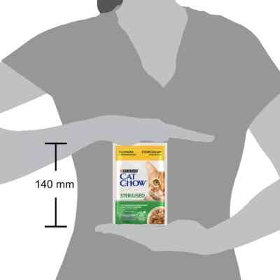 Влажный корм для кошек Purina Cat Chow Sterilised с курицей и баклажанами в желе 85г (7613037025644) Винница