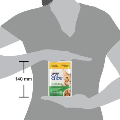 Влажный корм для кошек Purina Cat Chow Sterilised с курицей и баклажанами в желе 85г (7613037025644) Винница - изображение 2