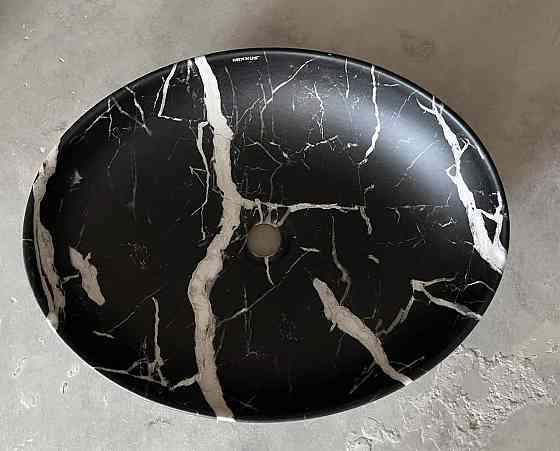 Раковина накладна Mixxus Premium ELLIPSE-0102 MARBLE 515х400х130mm   ( MP6552 ) 30378 Харків